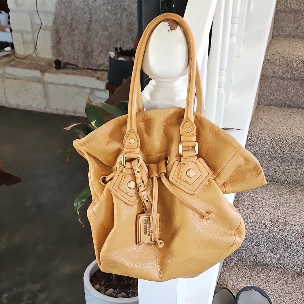Tan Leather Tote Bag
